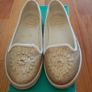 Jack Rogers Gold Glitter mila Flats size 7